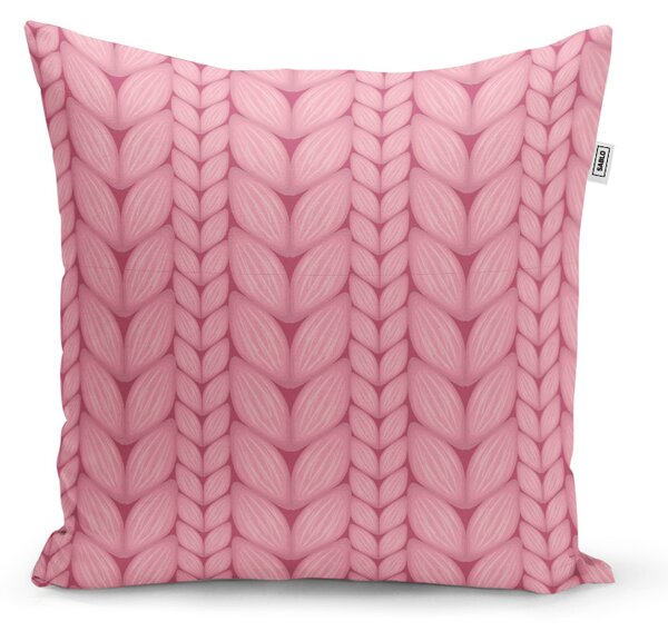 Sablio Polštář Růžové pletení - 50x50 cm