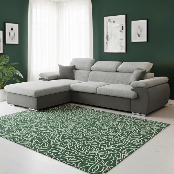 Sedací souprava COOL | 191x281 cm | rozkládací + úložný prostor | LEVÁ | světle šedá 18/14