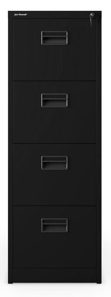 Plechová kartotéka, 4 zásuvky SARA V4, 460 x 1320 x 620 mm, černá