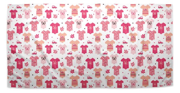 Ručník SABLIO - Růžové oblečky 30x50 cm