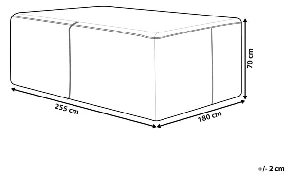 Ochranná plachta CHUVA 255 cm 180 cm 70 cm Šedá