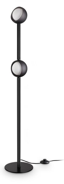 Ideal lux 362861 LED stojací lampa BLOOM | 11W integrovaný LED zdroj | 490lm | 3000K | s vypínačem | černá