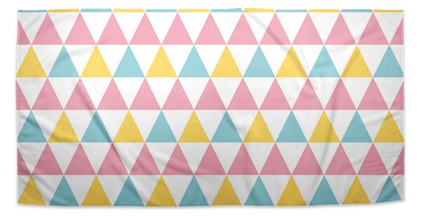 Sablio Ručník Tříbarevné trojúhelníky - 30x50 cm