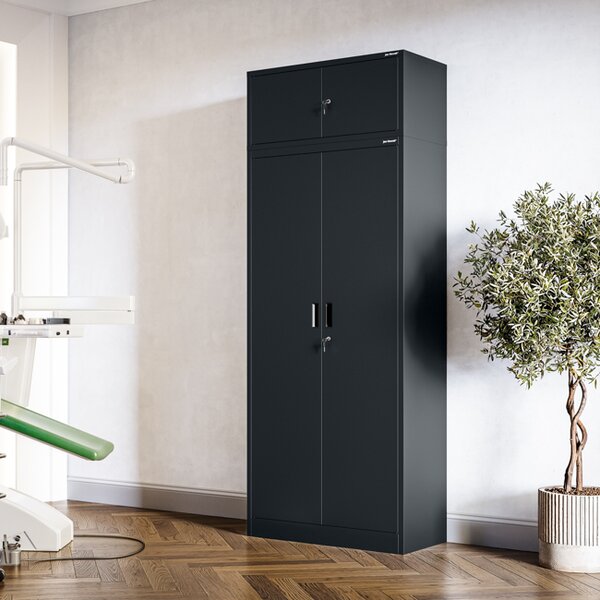 Kovová skříň JAN Compact 1750 x 800 x 400 mm, antracitová