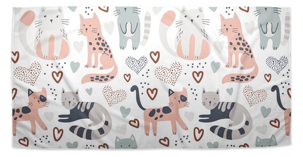Sablio Ručník Malované kočičky - 30x50 cm
