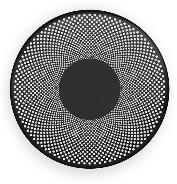 Northern LED nástěnné světlo Glint, černá matná, ocel, Ø 25 cm, stmívatelný, Černá, Obývací pokoj / jídelna, Hliník, Design