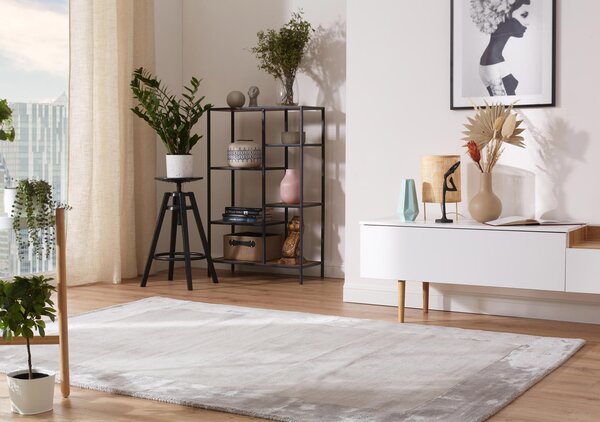 Makro Abra Moderní kusový koberec Aspen Silver vlna viskóza šedý stříbrný Rozměr: 80x150 cm