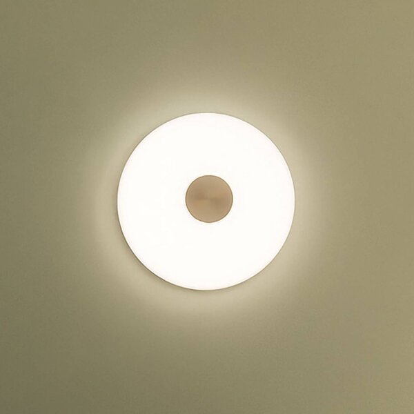 Northern LED nástěnné světlo Glint, Ø 36 cm, sklo, opálově bílé, stmívatelný, Bílá / opál, Obývací pokoj / jídelna, Sklo, Design