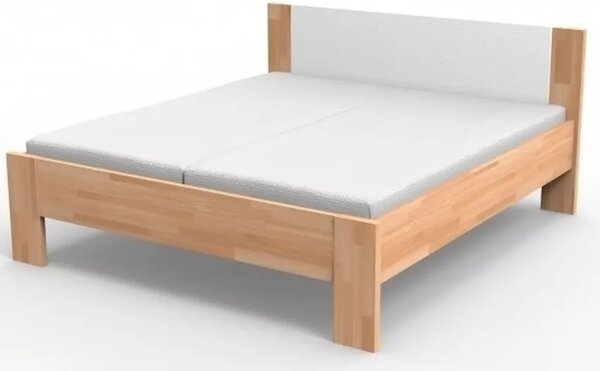 Dřevěná postel Nikoleta čalouněné čelo 200x160