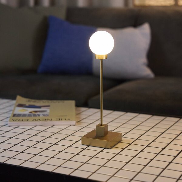 Northern LED stolní lampa Snowball mosazná 2700 K, stmívatelný, Mosaz / zlato, Obývací pokoj / jídelna, kov, Design