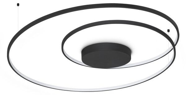 Ideal lux 364995 LED přisazené stropní svítidlo OZ | 75W integrovaný LED zdroj | 3890lm | 3000K | černá