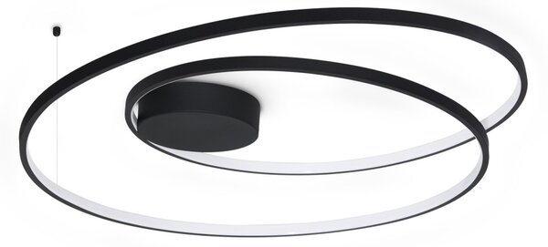 Ideal lux 365053 LED přisazené stropní svítidlo OZ | 52W integrovaný LED zdroj | 2560lm | 3000K | černá