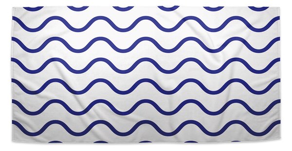 Sablio Ručník Modré vlnky - 70x140 cm
