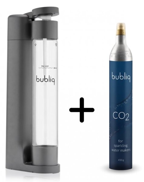 Výrobník sody bubliq matná šedá Bombička: + bombička CO2 450 g (85 l)