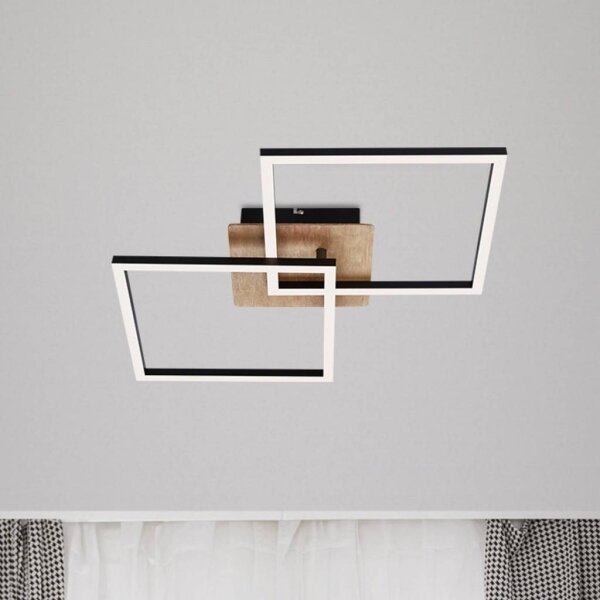Briloner 3210-014 - LED Stmívatelné stropní svítidlo FRAME 2xLED/11W/230V hnědá