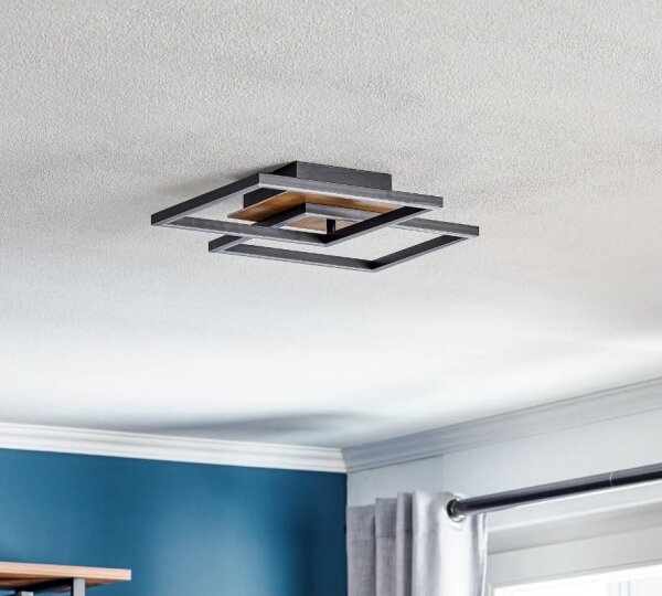Briloner 3210-014 - LED Stmívatelné stropní svítidlo FRAME 2xLED/11W/230V hnědá