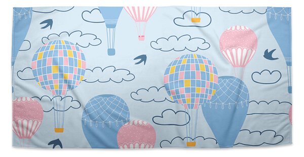 Sablio Ručník Horkovzdušné barevné balóny - 50x100 cm