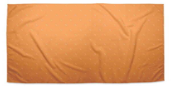 Sablio Ručník Bílé čárky na oranžové - 30x50 cm