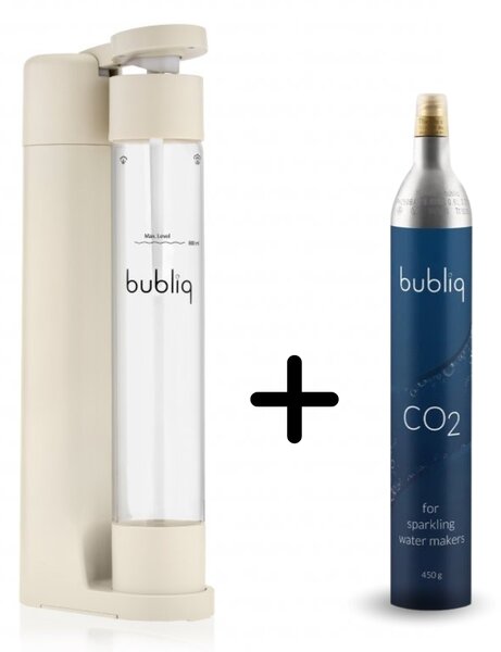 Výrobník sody bubliq béžová Varianta: s bombičkou CO2 450 g (85 l)