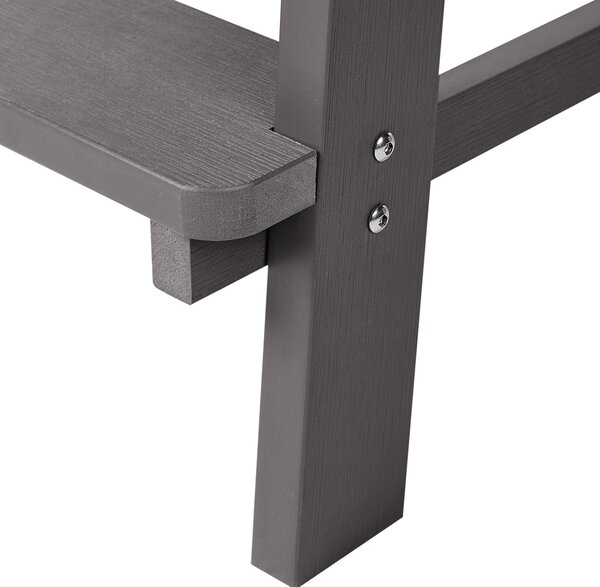 Zahradní barová židle ADIRONDACK Syntetický materiál Tmavě šedá