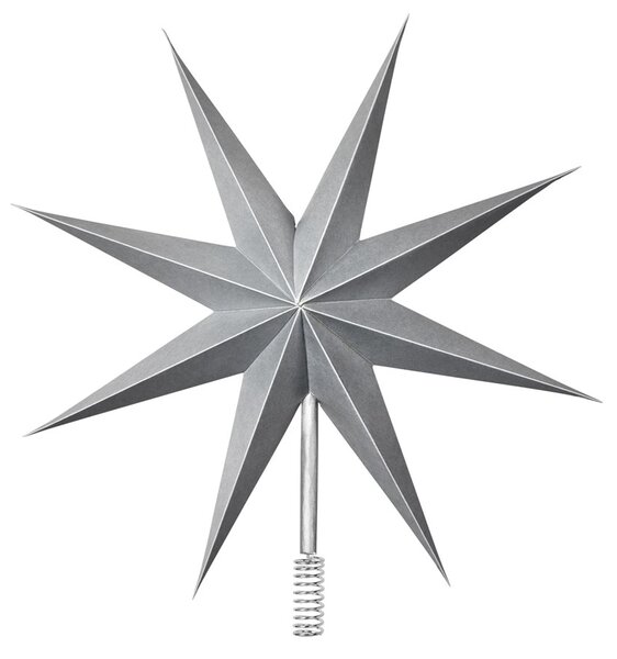 Broste, Papírová hvězda na vánoční strom TOP STAR 30 cm | stříbrná