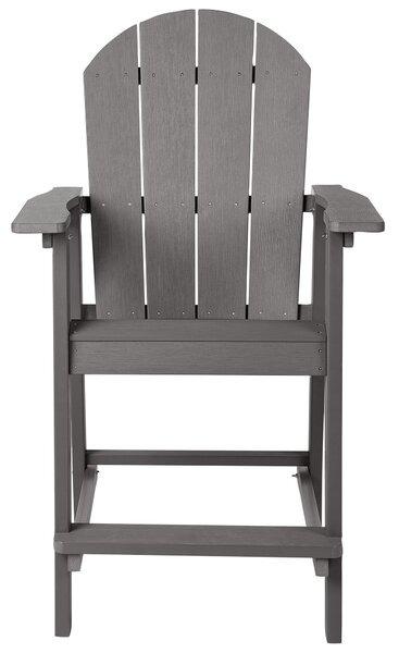 Zahradní barová židle ADIRONDACK Syntetický materiál Tmavě šedá