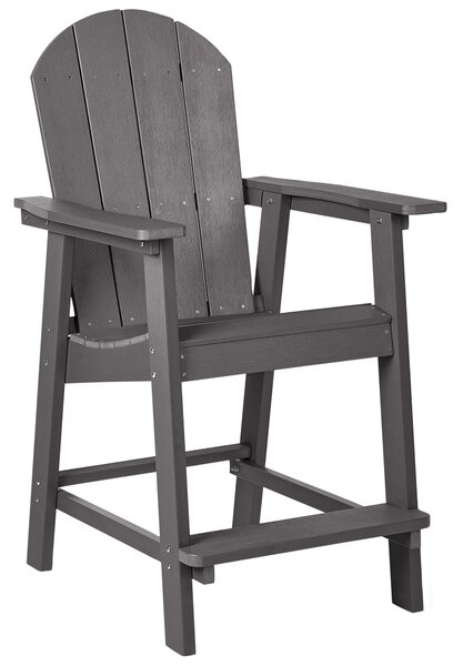Zahradní barová židle ADIRONDACK Syntetický materiál Tmavě šedá