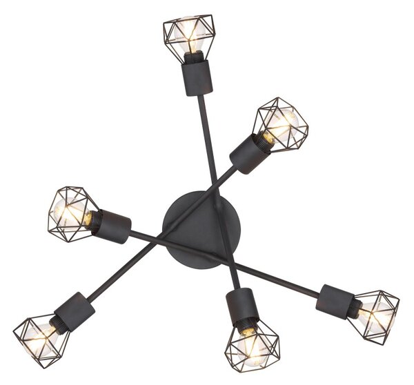 Globo 54802S-6 přisazené stropní svítidlo Xara 6x40W | E14 - černá
