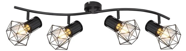 Globo 54017-4 přisazené stropní svítidlo Priska 4x40W | E27 - černá