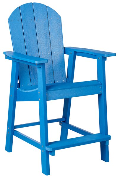 Zahradní barová židle ADIRONDACK Syntetický materiál Modrá