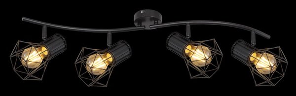 Globo 54017-4 přisazené stropní svítidlo Priska 4x40W | E27 - černá