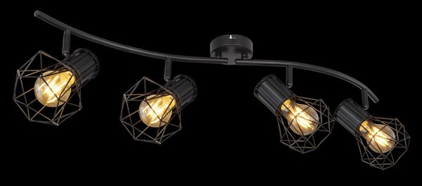 Globo 54017-4 přisazené stropní svítidlo Priska 4x40W | E27 - černá