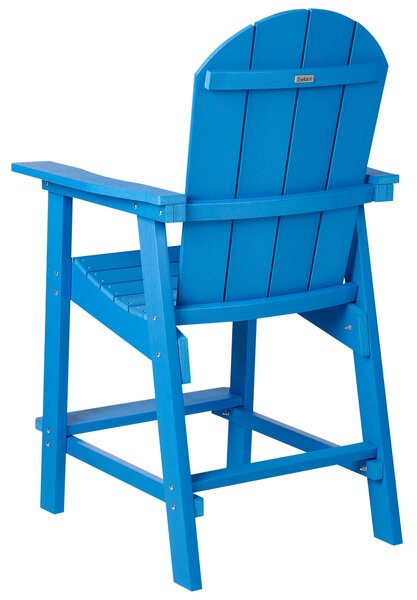 Zahradní barová židle ADIRONDACK Syntetický materiál Modrá