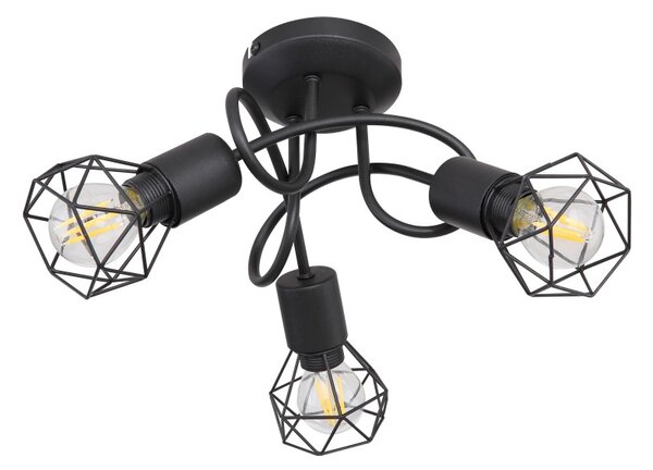 Globo 54802S-3D přisazené stropní svítidlo Xara 3x40W | E14 - černá