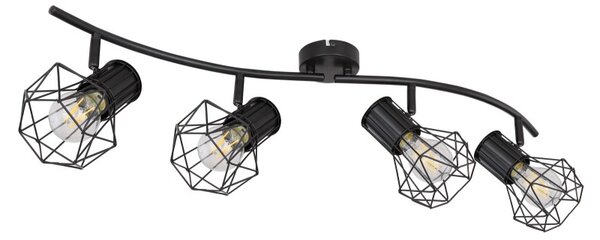Globo 54017-4 přisazené stropní svítidlo Priska 4x40W | E27 - černá