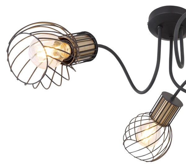 Globo 54013-3 přisazené stropní svítidlo Argusto 3x40W | E27 - černá