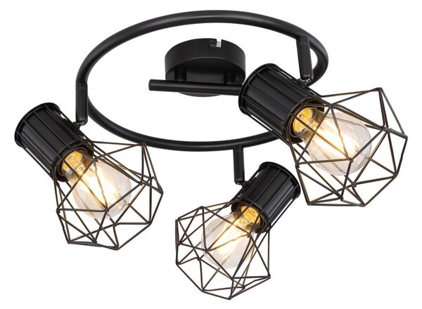 Globo54017-3 přisazené stropní svítidlo Priska 2x40W | E27 - černá