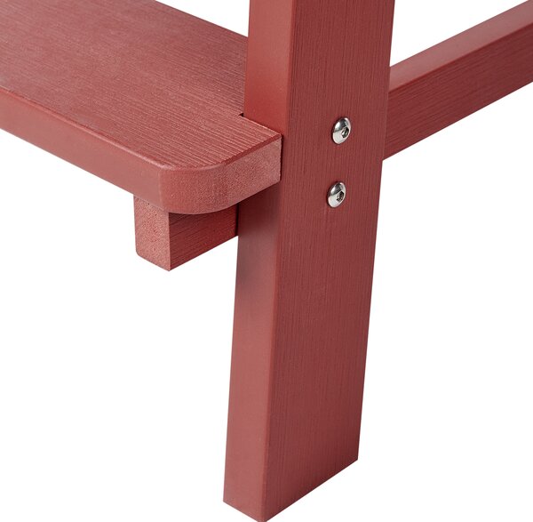 Zahradní barová židle ADIRONDACK Syntetický materiál Červená