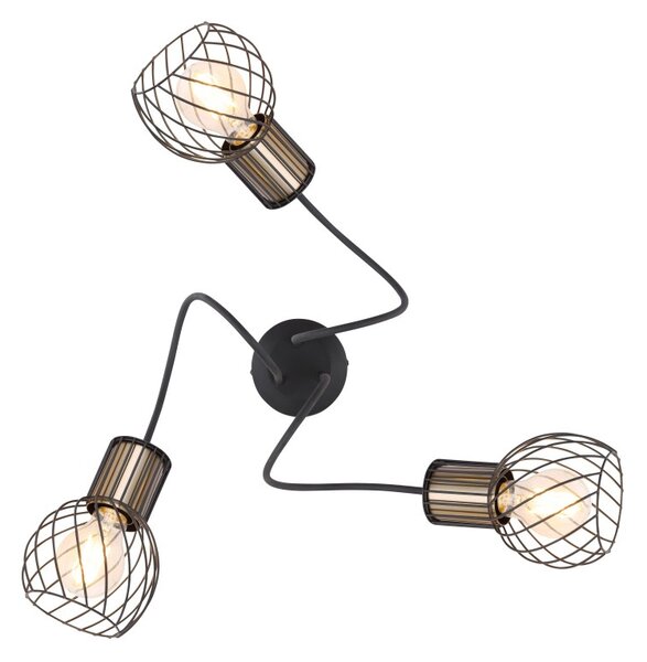 Globo 54013-3 přisazené stropní svítidlo Argusto 3x40W | E27 - černá