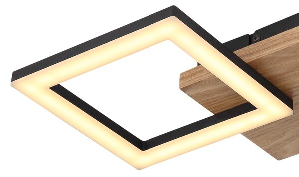 Globo 67280-18 LED přisazené stropní svítidlo Kerry 1x18W | 1200lm | 3000K - opál, hnědá, černá