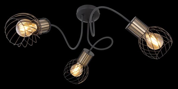 Globo 54013-3 přisazené stropní svítidlo Argusto 3x40W | E27 - černá