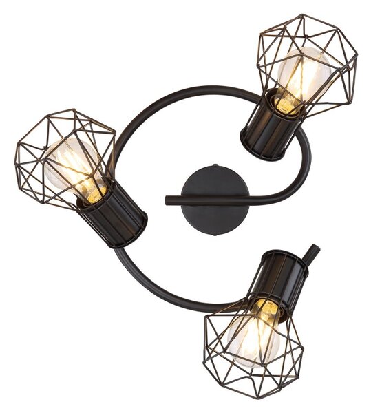Globo54017-3 přisazené stropní svítidlo Priska 2x40W | E27 - černá