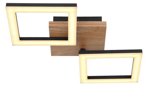 Globo 67280-18 LED přisazené stropní svítidlo Kerry 1x18W | 1200lm | 3000K - opál, hnědá, černá