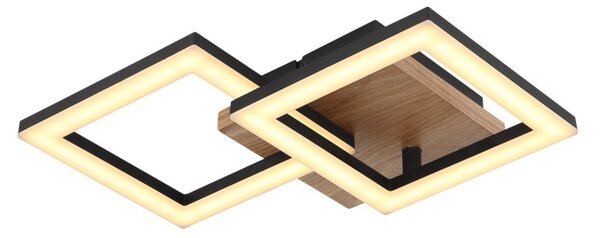 Globo 67280-18 LED přisazené stropní svítidlo Kerry 1x18W | 1200lm | 3000K - opál, hnědá, černá