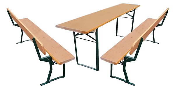 Dřevěný pivní set s opěrkou Kiefer 2200 x 500 mm