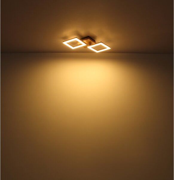 Globo 67280-18 LED přisazené stropní svítidlo Kerry 1x18W | 1200lm | 3000K - opál, hnědá, černá