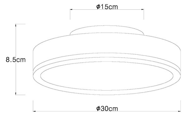 Globo 416080WD1R LED stropní svítidlo Doro 1x12W | 950lm | 3000K - opál, černá, dřevo