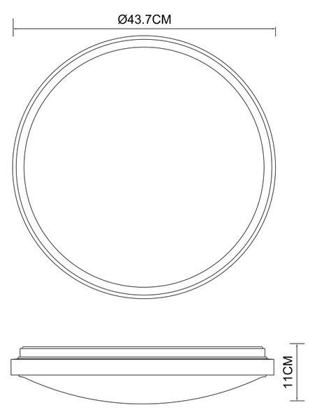 Globo 41764-24 LED stropní svítidlo Bruno 1x24W | 1000lm | 3000-4500-6000K - opál, černá, hnědá