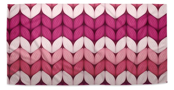 Sablio Ručník Střídajíci růžové pletení - 70x140 cm