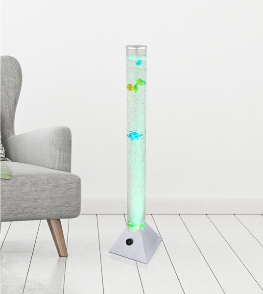 Globo 9016 LED stojací svítidlo Mendoza 9x0,06W | 4lm | RGB - stříbrná
